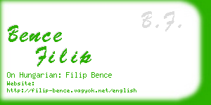 bence filip business card